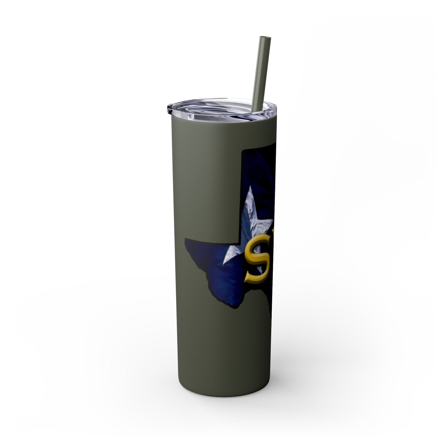 SYA Skinny Tumbler with Straw, 20oz