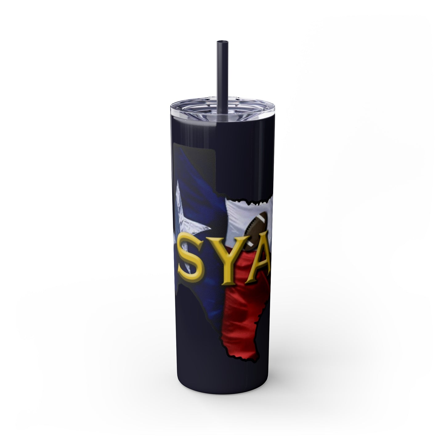 SYA Skinny Tumbler with Straw, 20oz