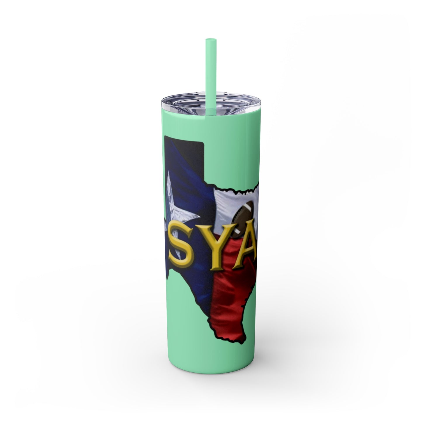 SYA Skinny Tumbler with Straw, 20oz