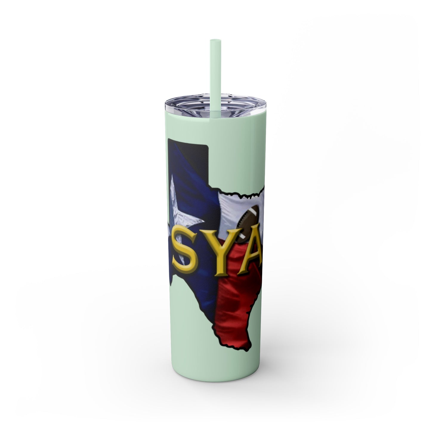 SYA Skinny Tumbler with Straw, 20oz