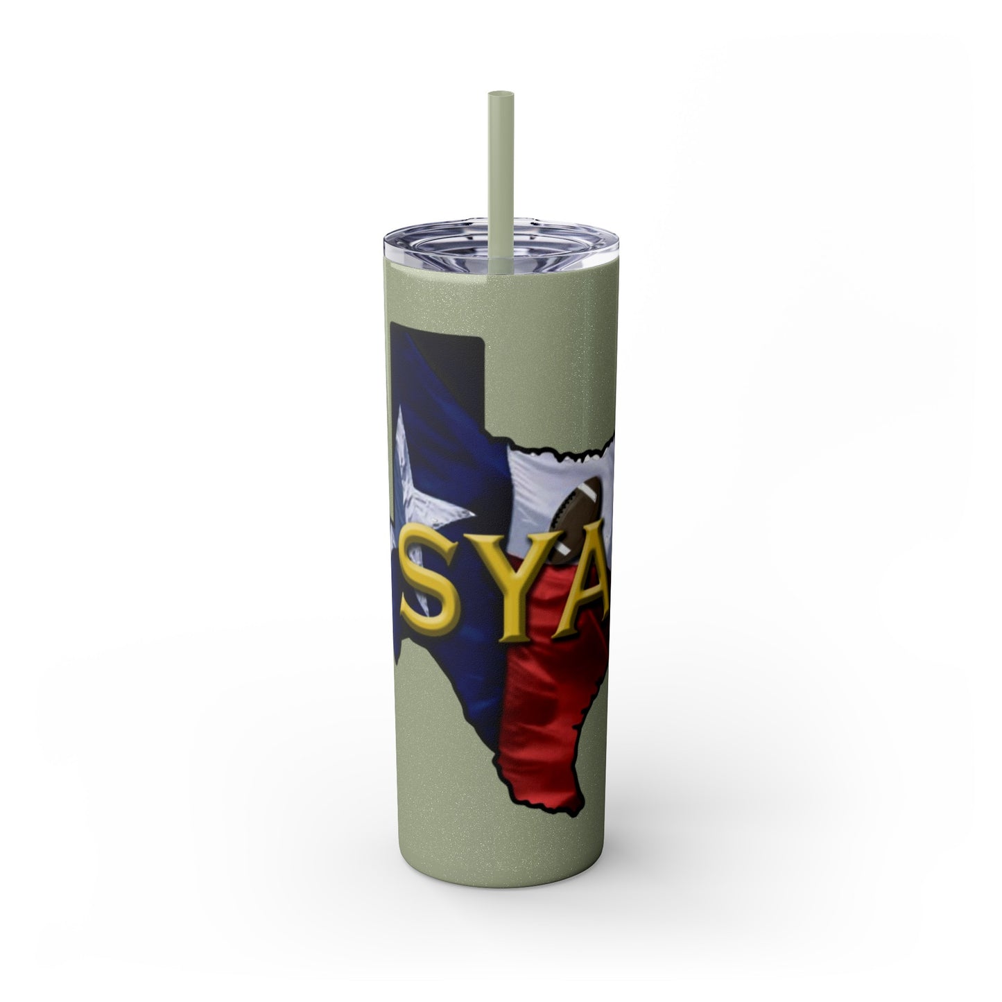 SYA Skinny Tumbler with Straw, 20oz