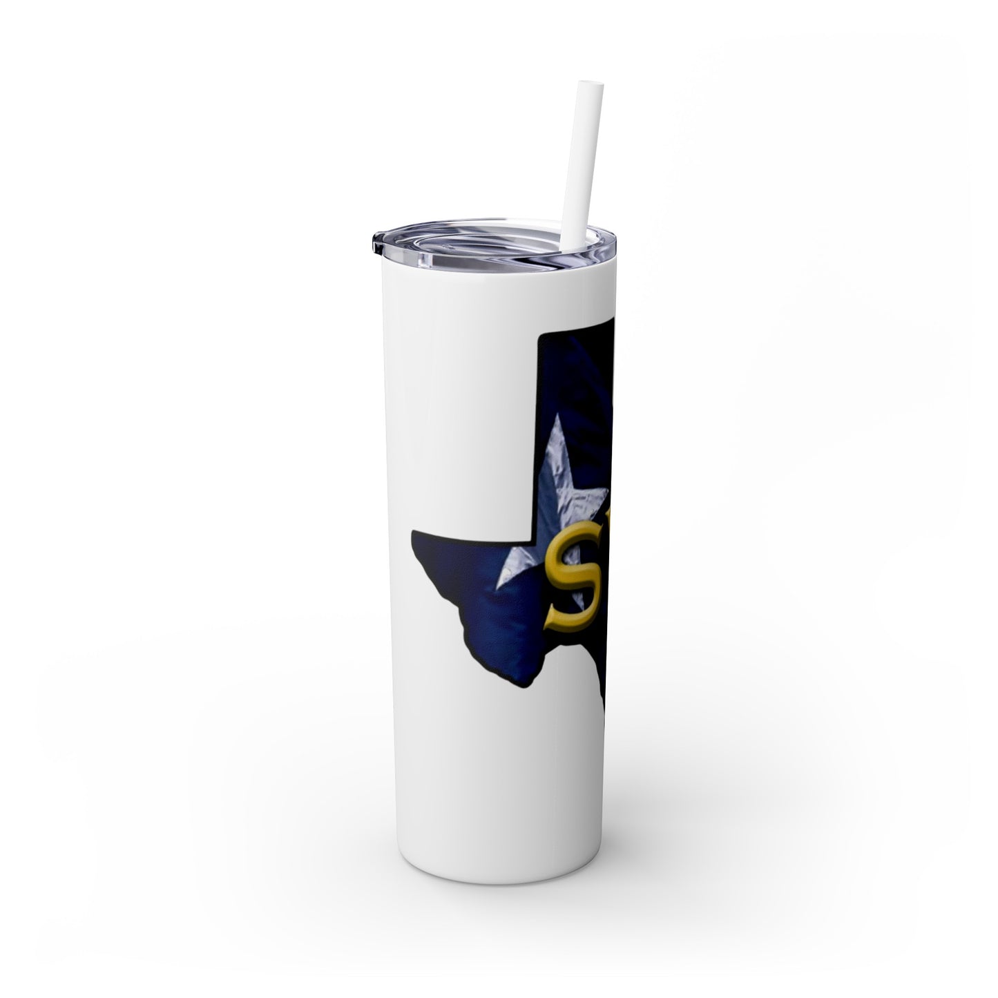 SYA Skinny Tumbler with Straw, 20oz