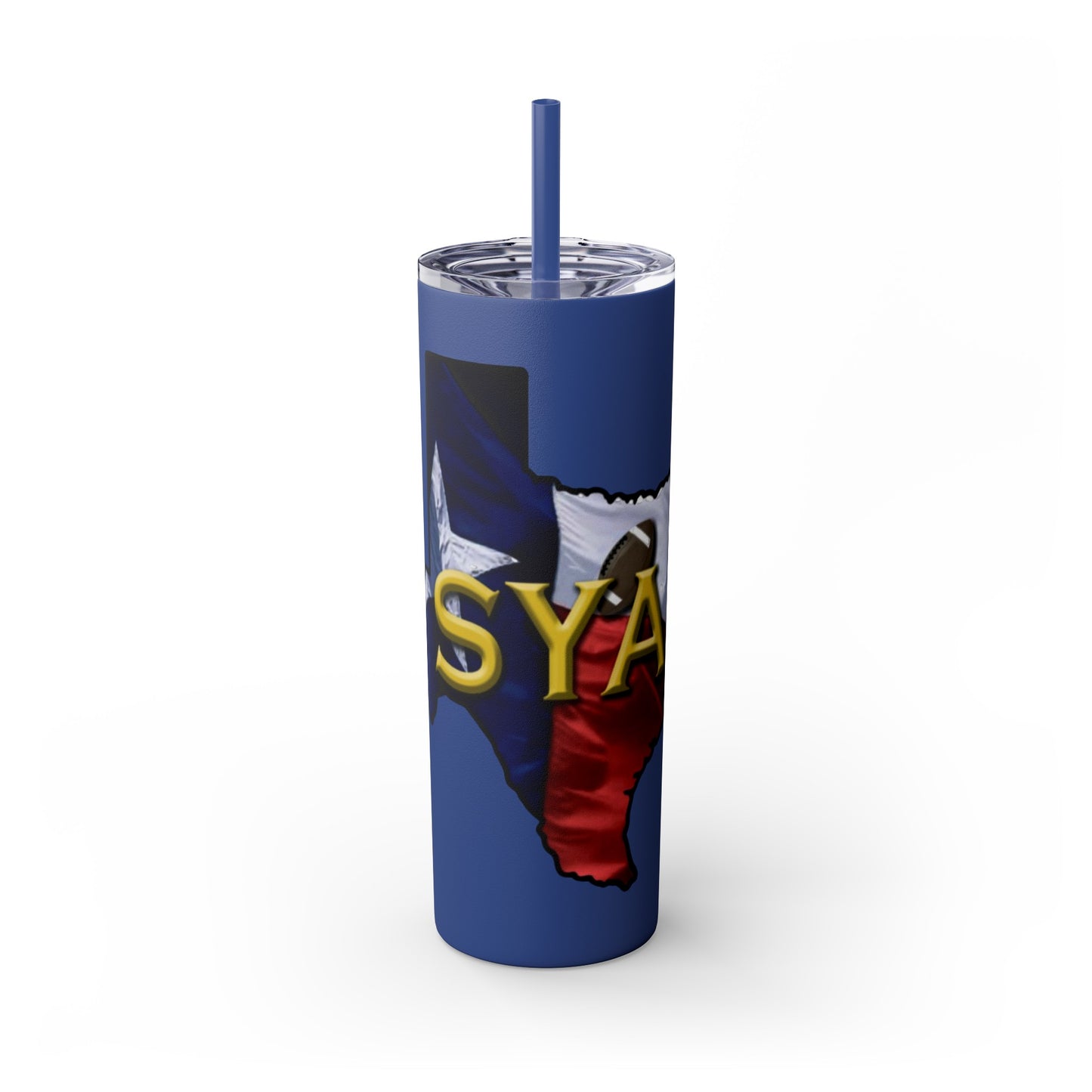 SYA Skinny Tumbler with Straw, 20oz