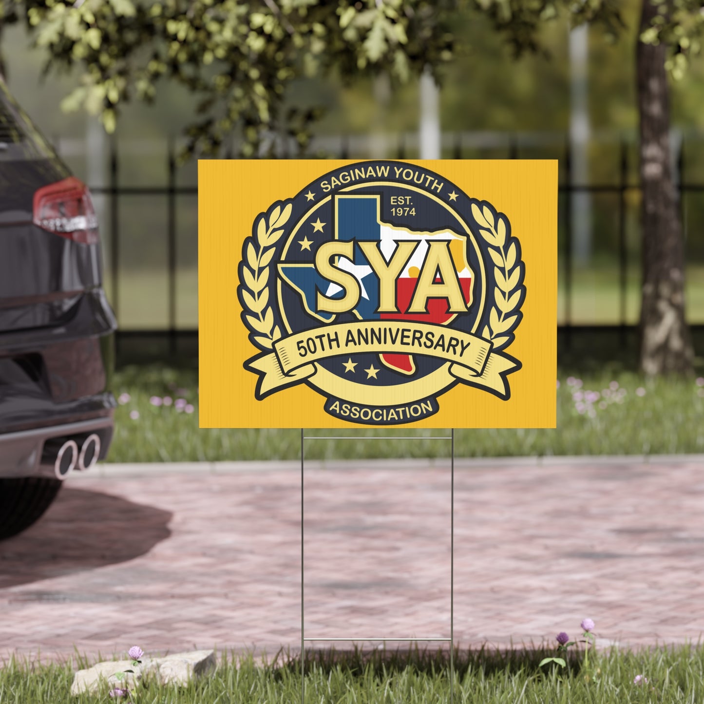 SYA 50th anniversary Yard Sign