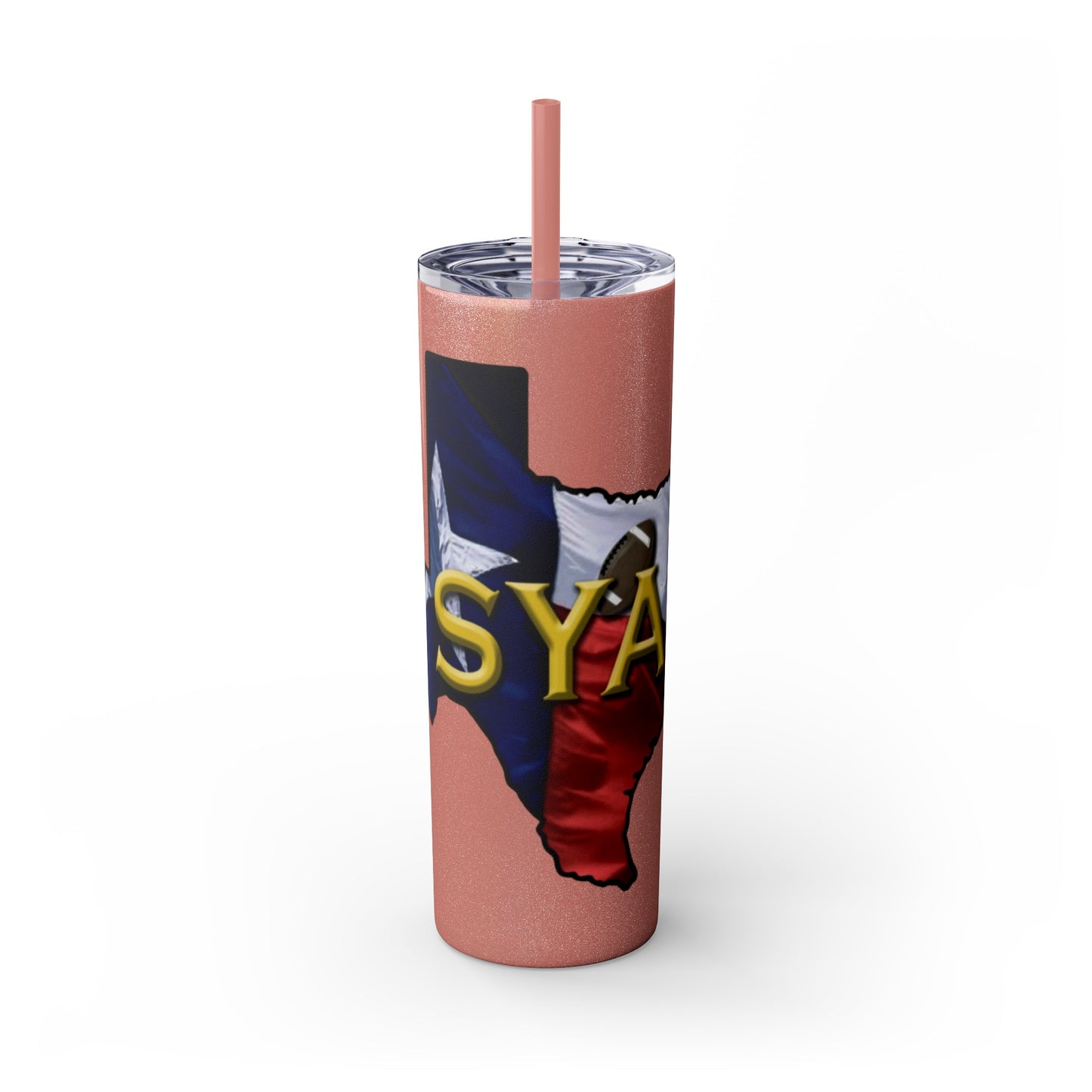 SYA Skinny Tumbler with Straw, 20oz
