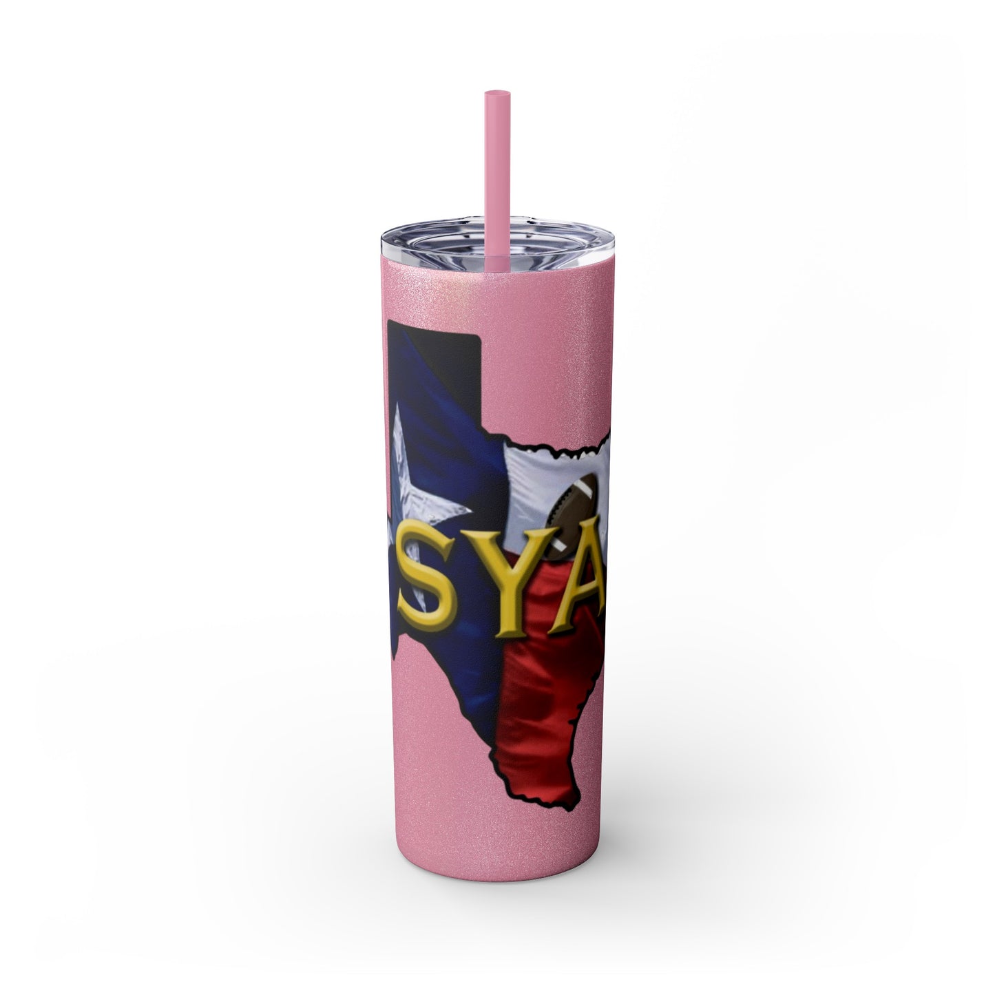 SYA Skinny Tumbler with Straw, 20oz