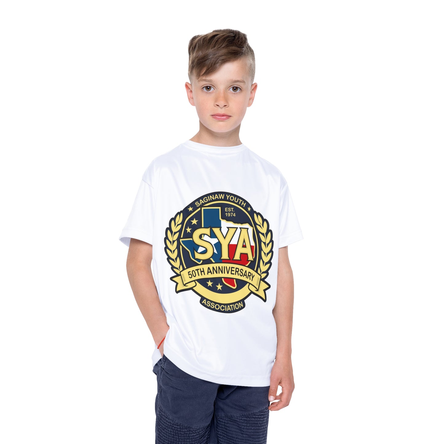 SYA 50th Kids Sports Tshirt - Perfect for Young Athletes