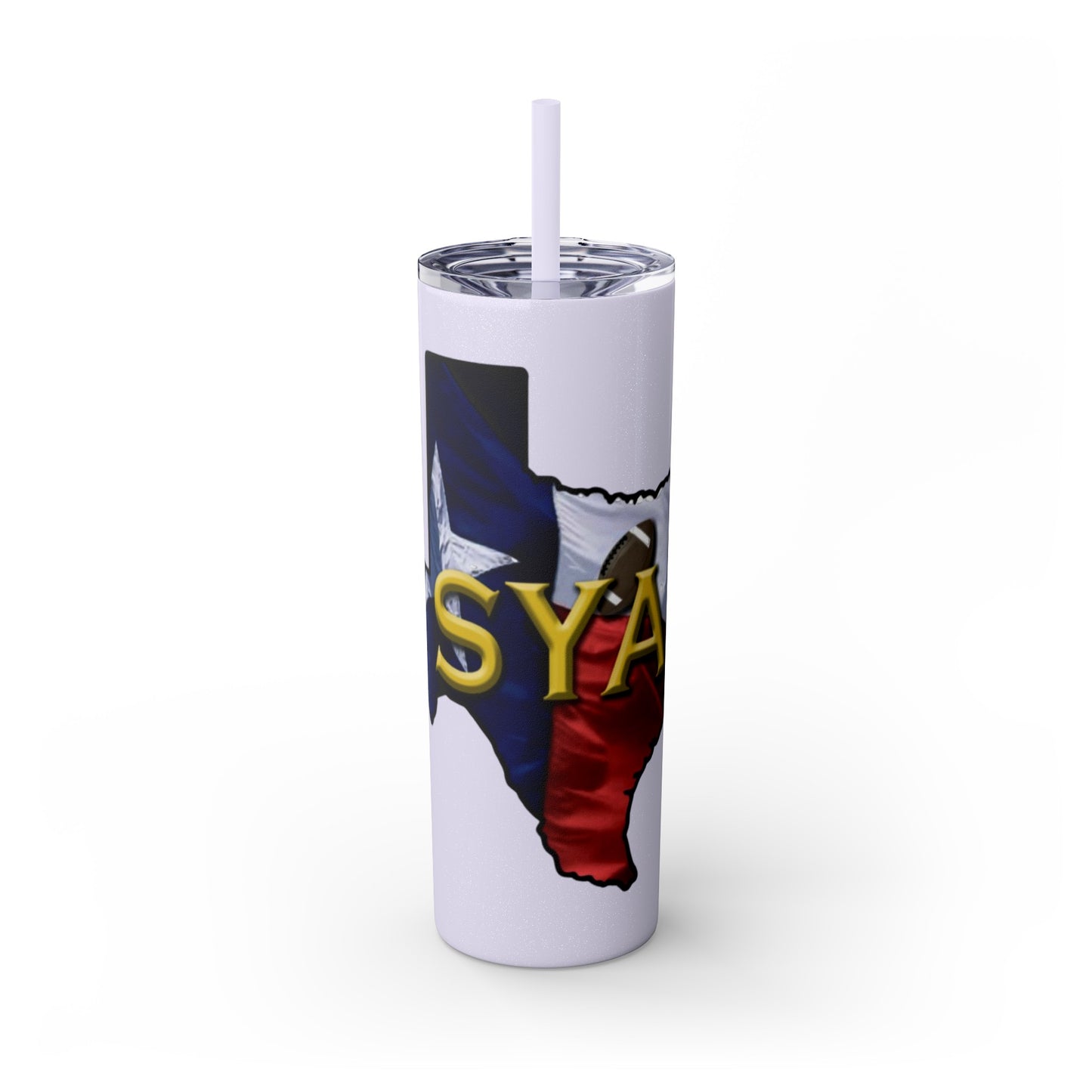 SYA Skinny Tumbler with Straw, 20oz
