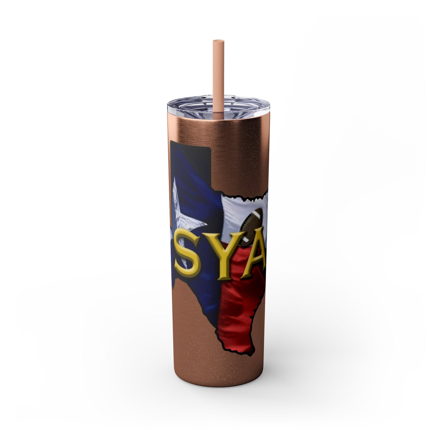 SYA Skinny Tumbler with Straw, 20oz