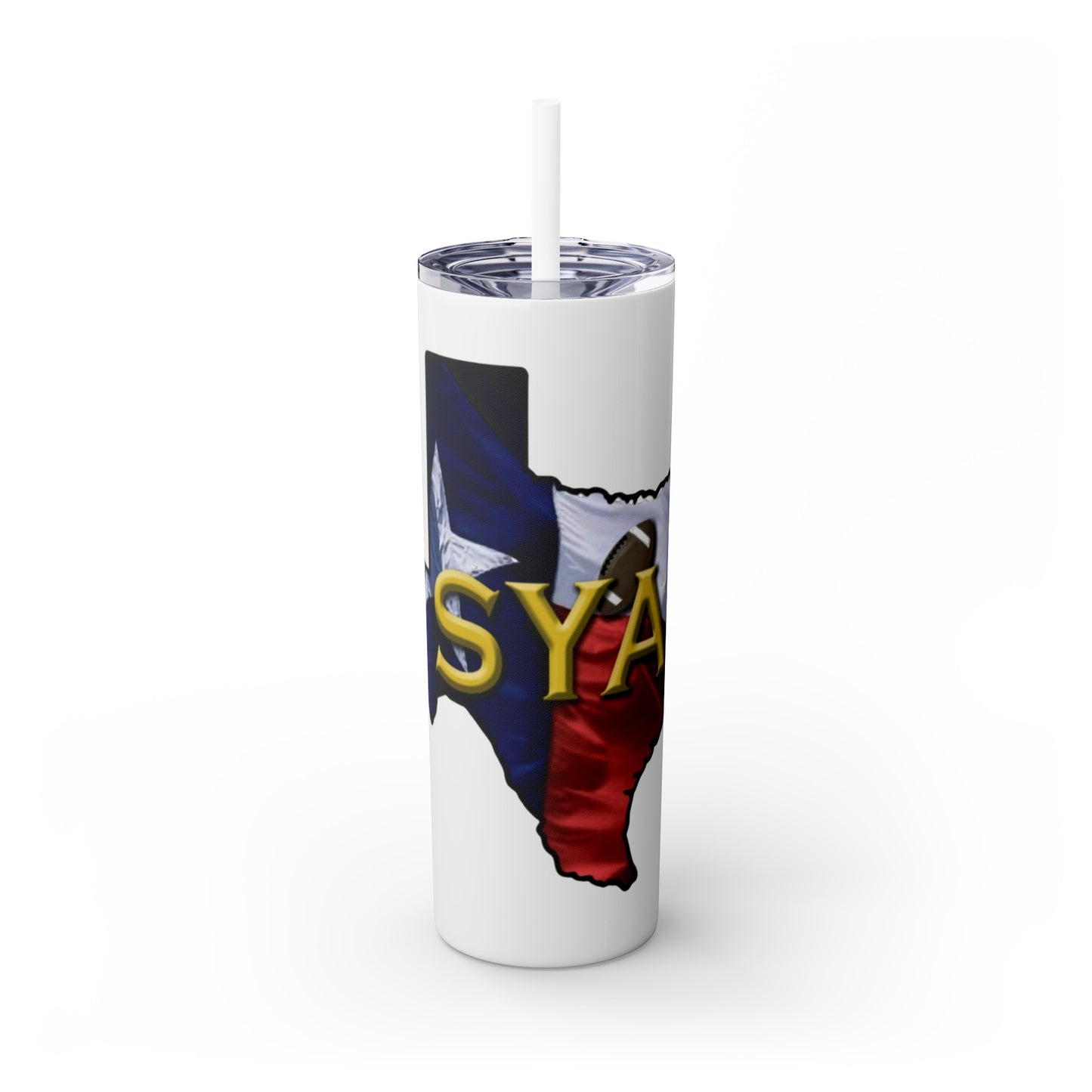 SYA Skinny Tumbler with Straw, 20oz