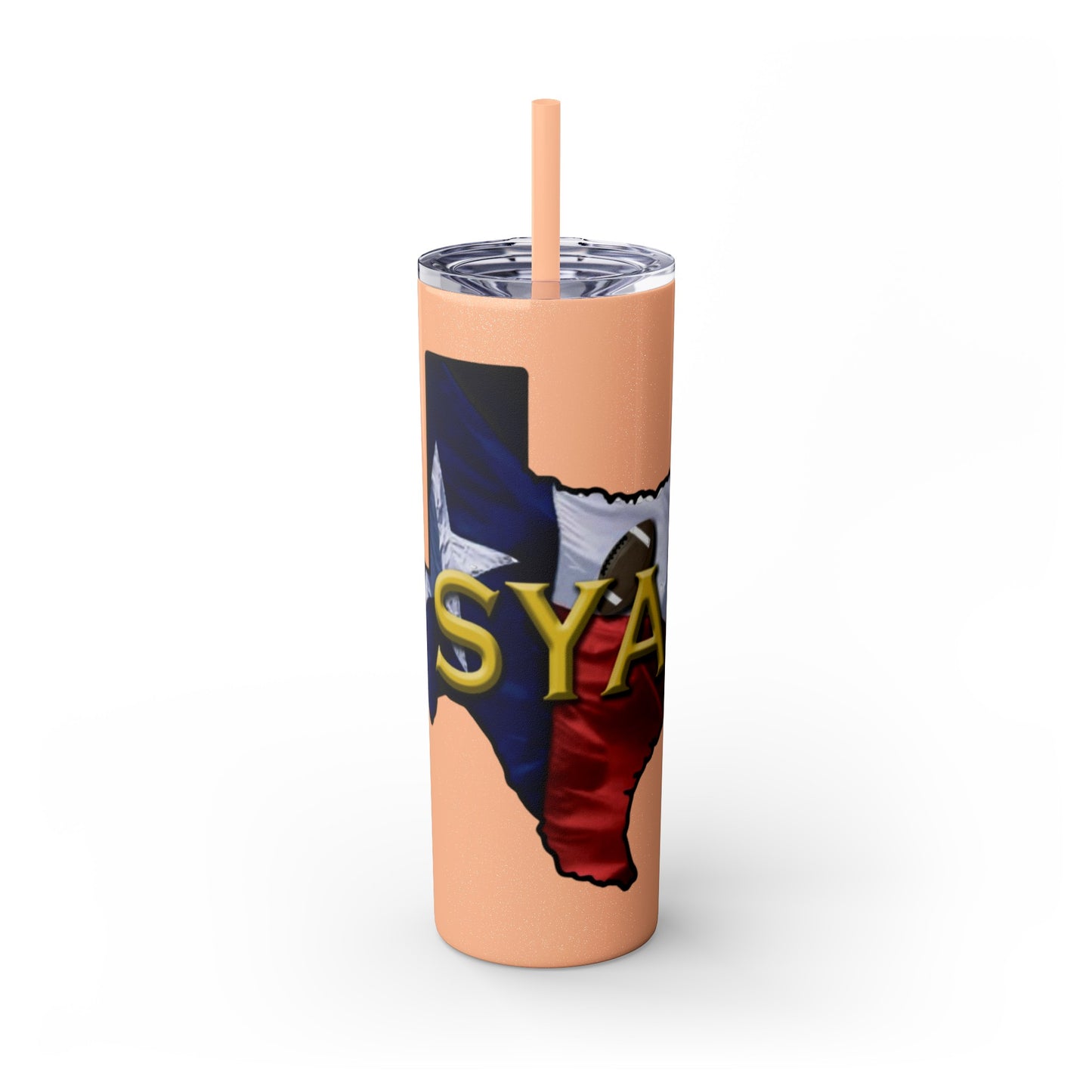 SYA Skinny Tumbler with Straw, 20oz