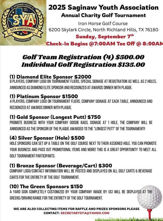 2025 Charity Golf Tournament Sponsor