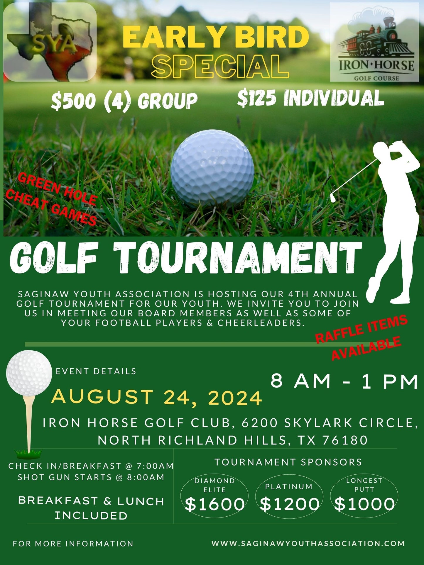 SYA Charity Golf Tournament Team Registration