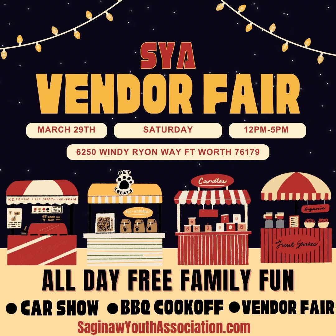 SYA Car Shown Vendor Fair, & BBQ Cook-Off - Vendor Signup