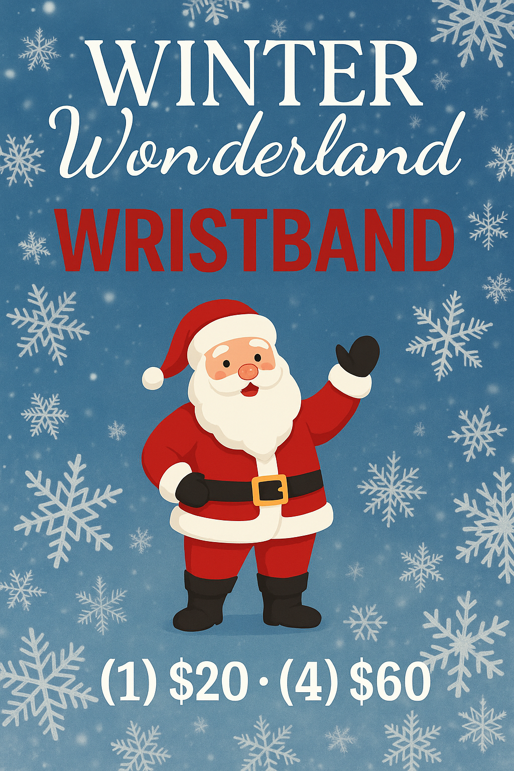 SYA 2025 Winter Wonderland Santa & Unlimited Game Wrist Band